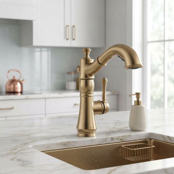 Delta Cassidy Single Handle Pull-Out Kitchen Faucet, 1.8 GPM