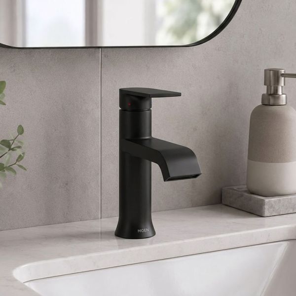 Moen Genta LX Single-Handle Bathroom Faucet with Pop-Up, Lever