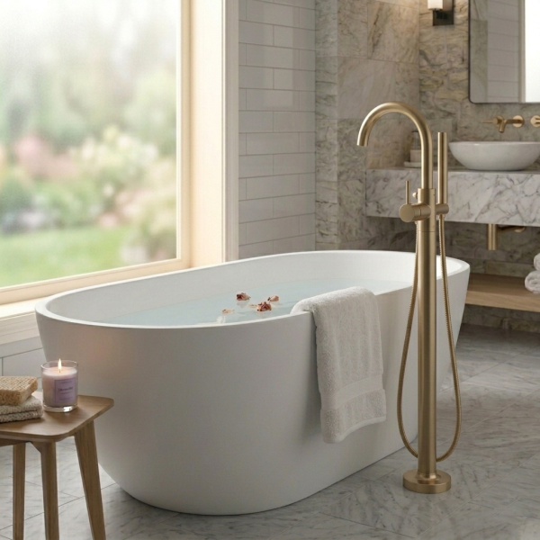 Brizo Odin Single-Handle Freestanding Tub Filler with Single
