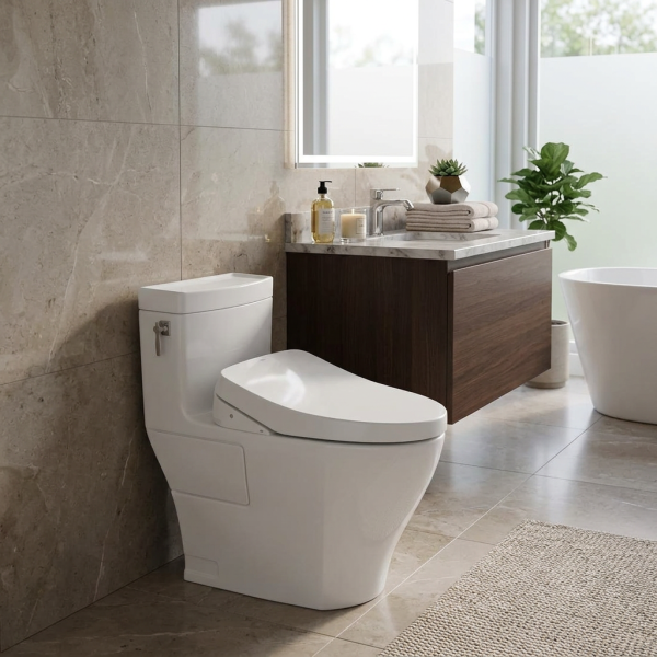 TOTO Aimes One-Piece Elongated Toilet, Single Flush, Universal