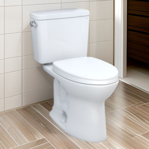 TOTO Drake Two-Piece Elongated Toilet with SoftClose Seat, 1.6 GPF