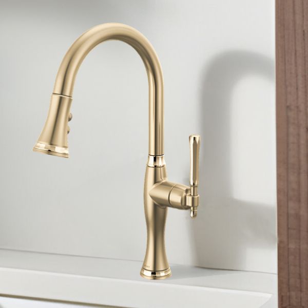 Brizo Tulham Single Handle Pull-Down Kitchen Faucet, 1.8 GPM
