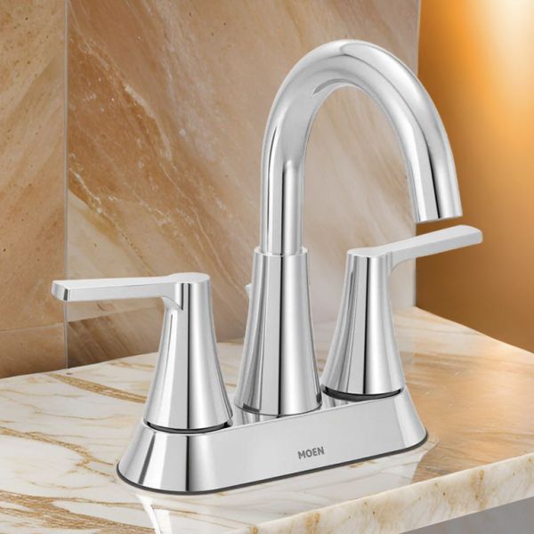 Moen Jase Two Handle High Arc Centerset Bathroom Faucet, ADA, 1.2