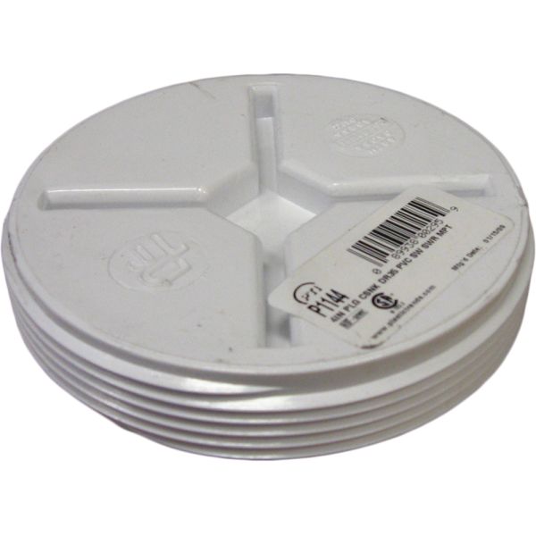 ppp 4枚 4 Inch PVC Sewer & Drain Flush Plug Fitting | PlumbersStock