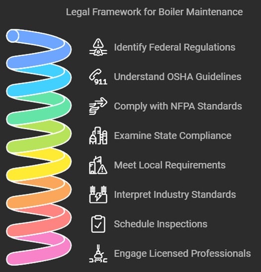 infographic explaining legal requirements for boiler maintenance