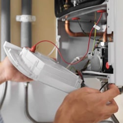 image of boiler installation following this guide