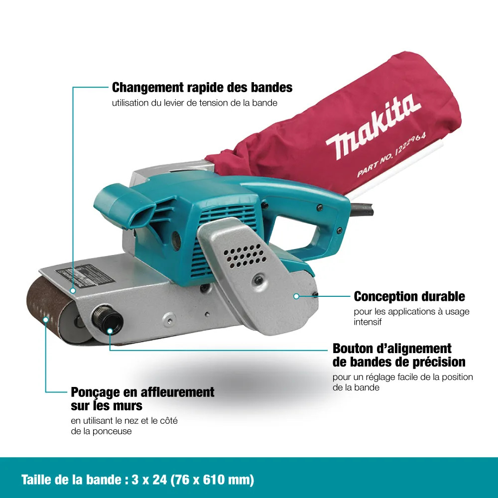 Makita 3 x 24 Belt Sander 9924DB PlumbersStock