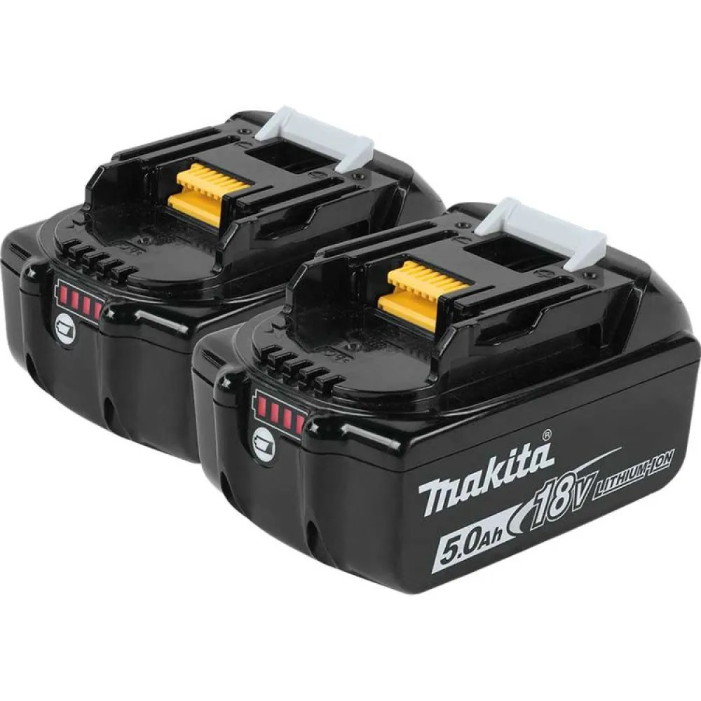 Makita BL1850B2DC2 18V LXT Lithium Ion Battery and Dual Port Charger Starter Pack 5.0Ah