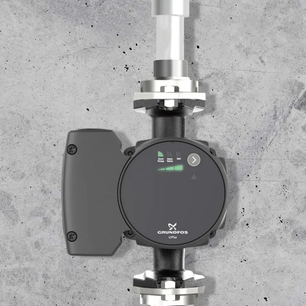 new Grundfos UPSE pump installed