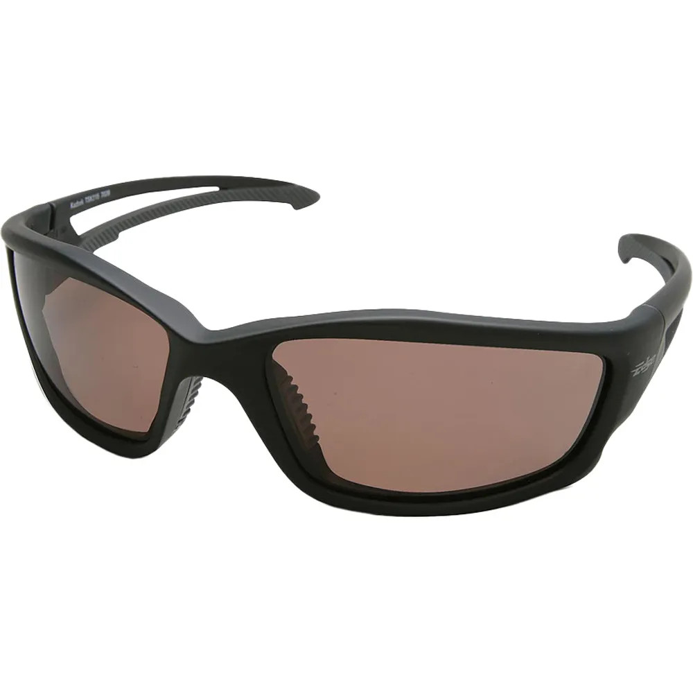 Edge EyeWear TSK215 Kazbek Safety Sunglasses Black Frame With Copper Driving Lens Polarized