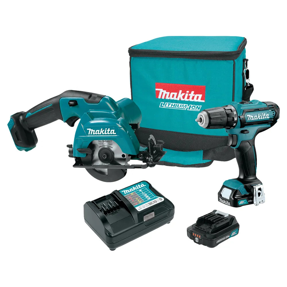 Makita 12V 2 Pieces 2.0Ah CXT Lithium Ion Cordless Combo Kit CT227R