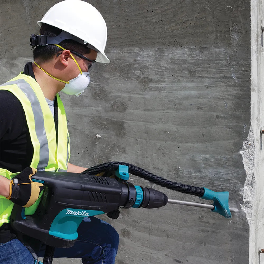 Makita 20 lb. Demolition Hammer with Bull Point Bit Grease and Case LED Light Accepts SDS MAX Bits HM1203C