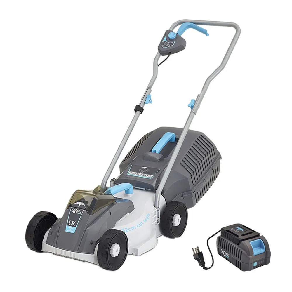 Swift Cordless 40V Compact Lawn Mower with Battery and Charger EB132CP