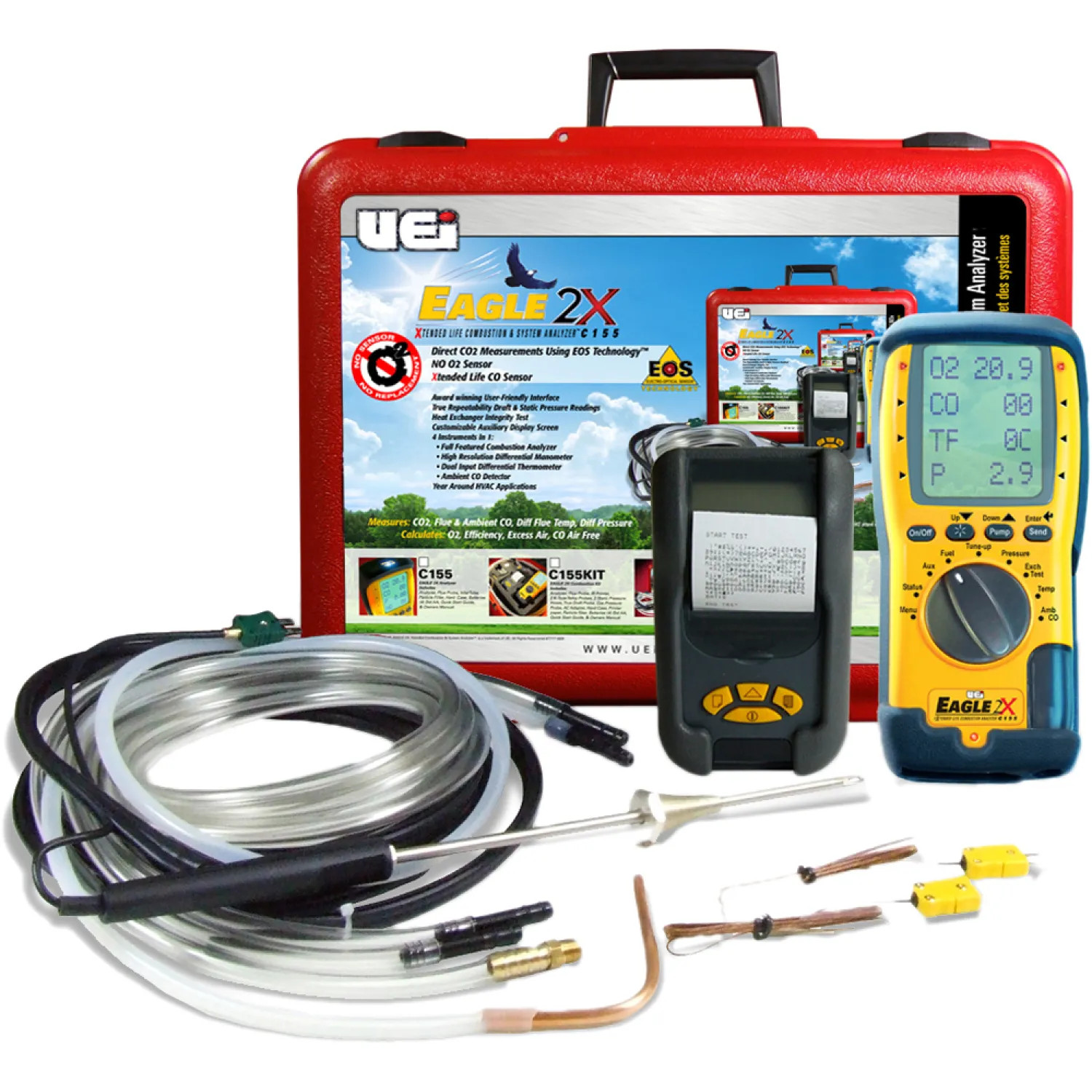 Uei C155KIT UEI C155KIT EAGLE 2X COMBUSTION ANALYZER KIT