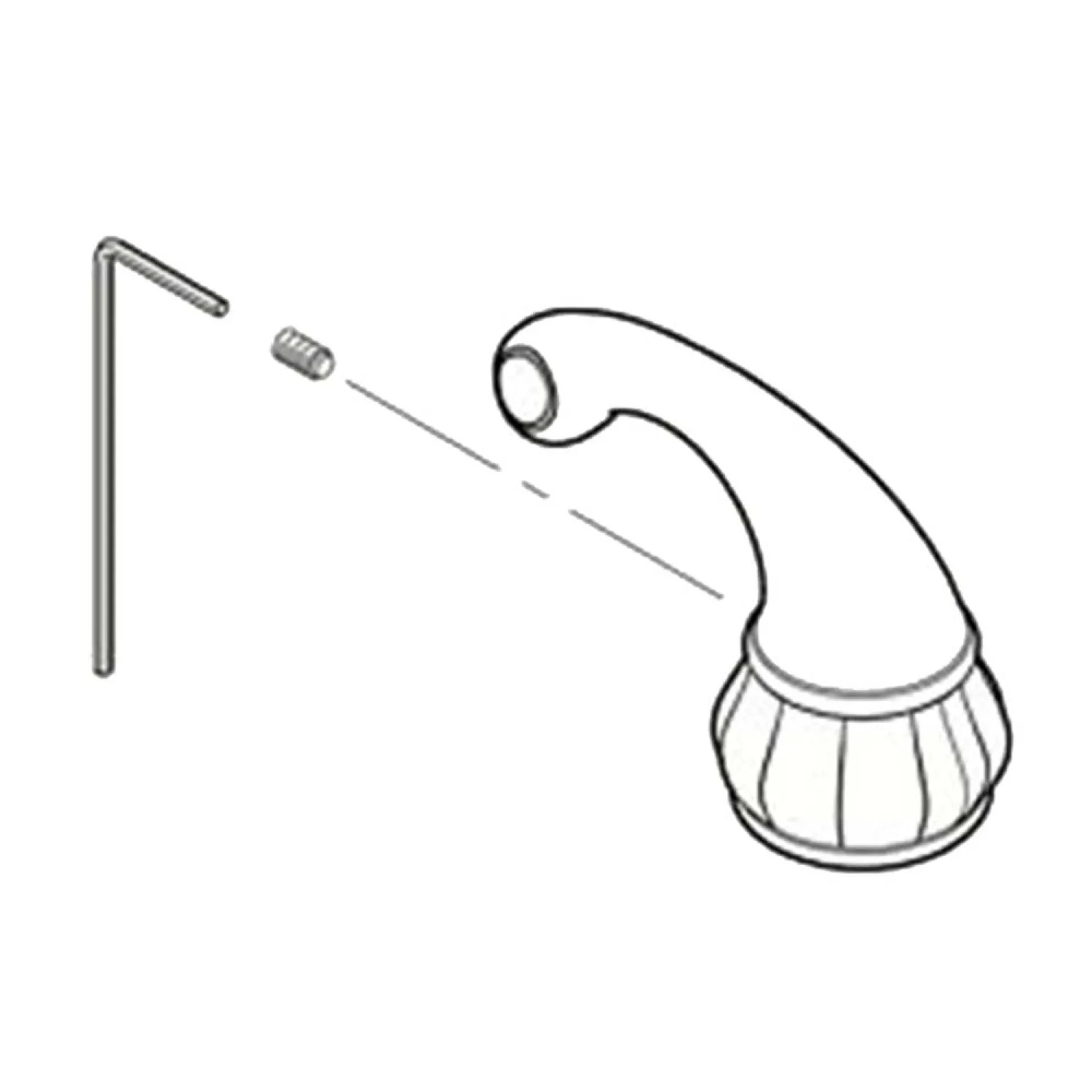 Pfister 940-027J Pfister 940-027J Treviso Handle With Set Screw, PVD Brushed Nickel