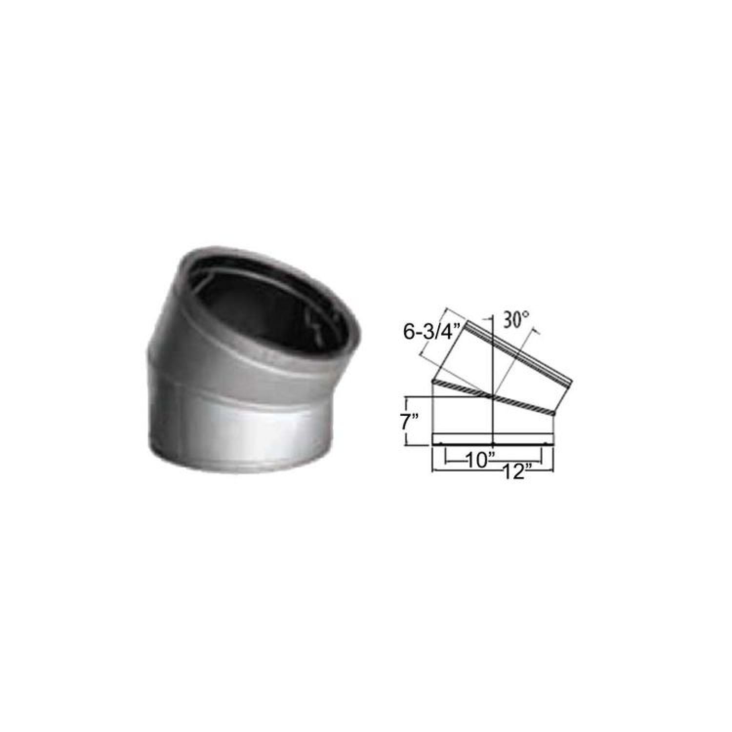 M&G DuraVent 99164 DuraVent 10DT-E15 10-Inch DuraTech 15 Degree Galvalume Elbow