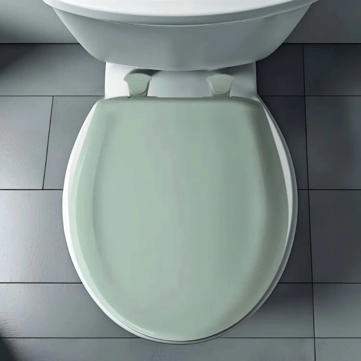 Bemis 200SLOWT-455 Bemis Classic Colors EasyClean Round Toilet Seat with Cover, WhisperClose, StayTite Fastening, Plastic, Seafoam - 200SLOWT-455