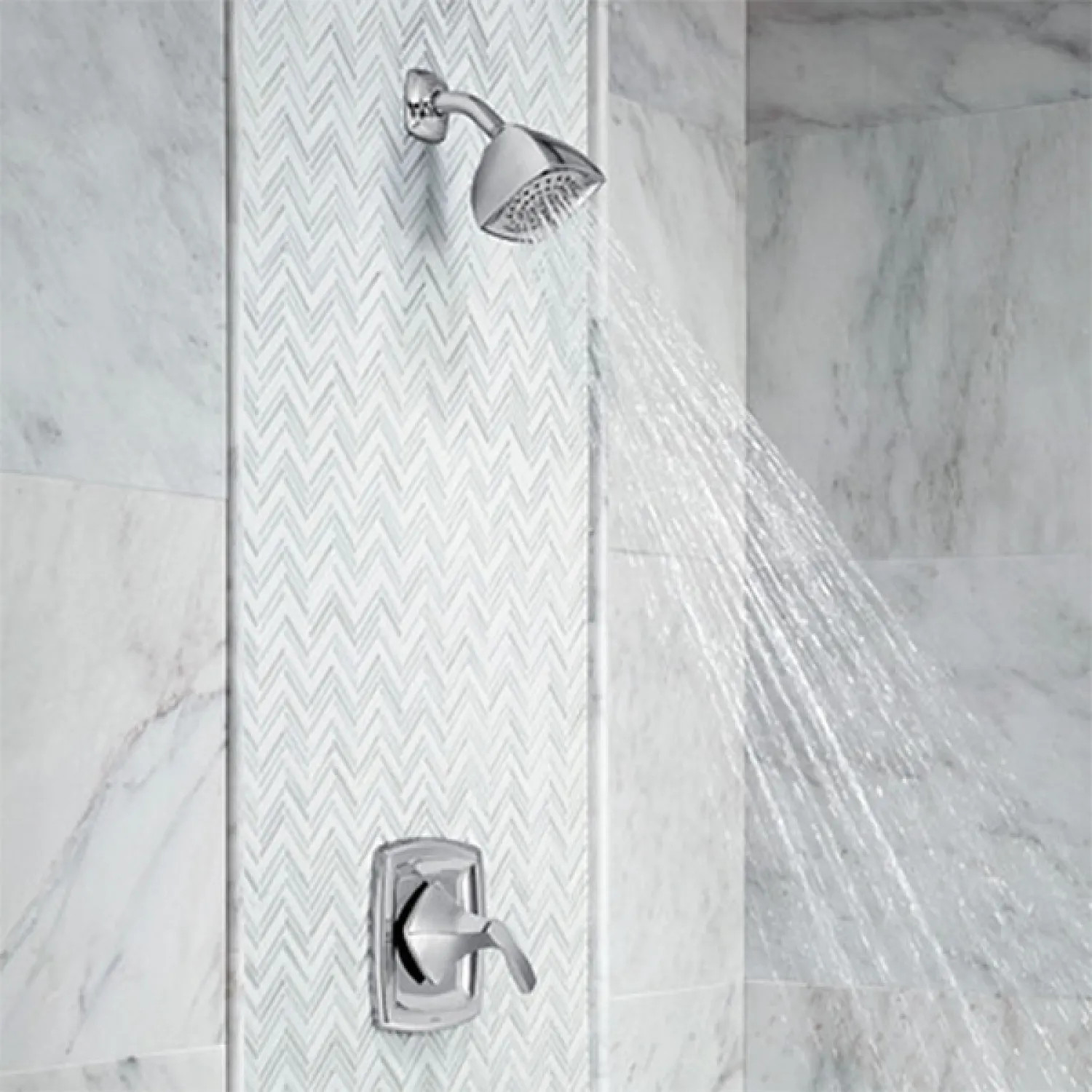 Moen T2692 Moen Voss Posi-Temp Single-Handle Shower Faucet, One-Function, 2.5 GPM, Lever Handle, M-PACT, Chrome - T2692