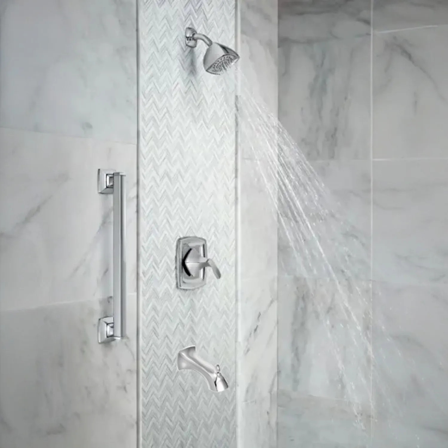 Moen T2693EP Moen Voss Posi-Temp Tub/Shower Faucet, 1.75 GPM, 1-Function, Single Lever Handle, M-PACT, Eco-Performance, Chrome - T2693EP