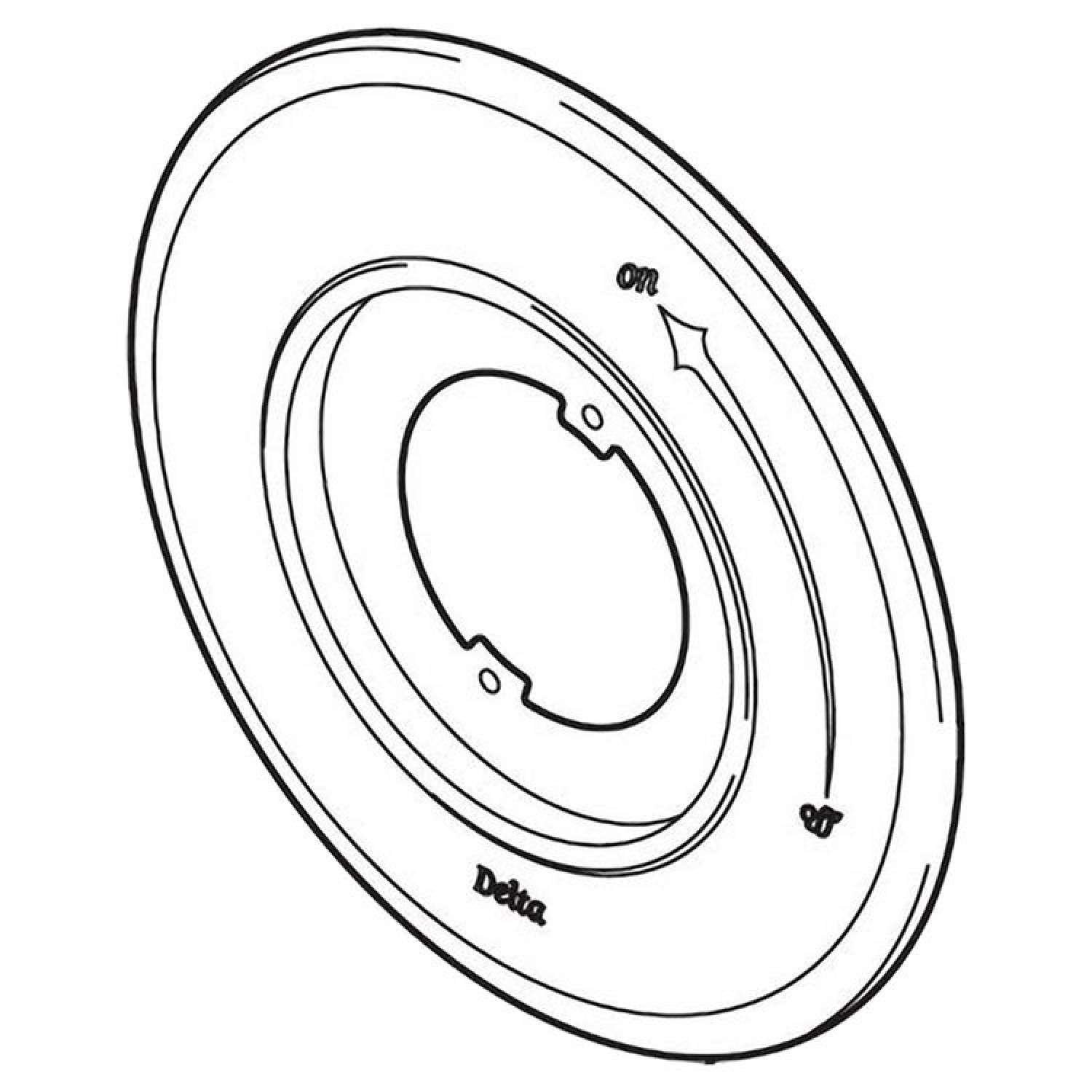 Delta RP42573PT Delta RP42573PT Aged Pewter Escutcheon – Replacement Part