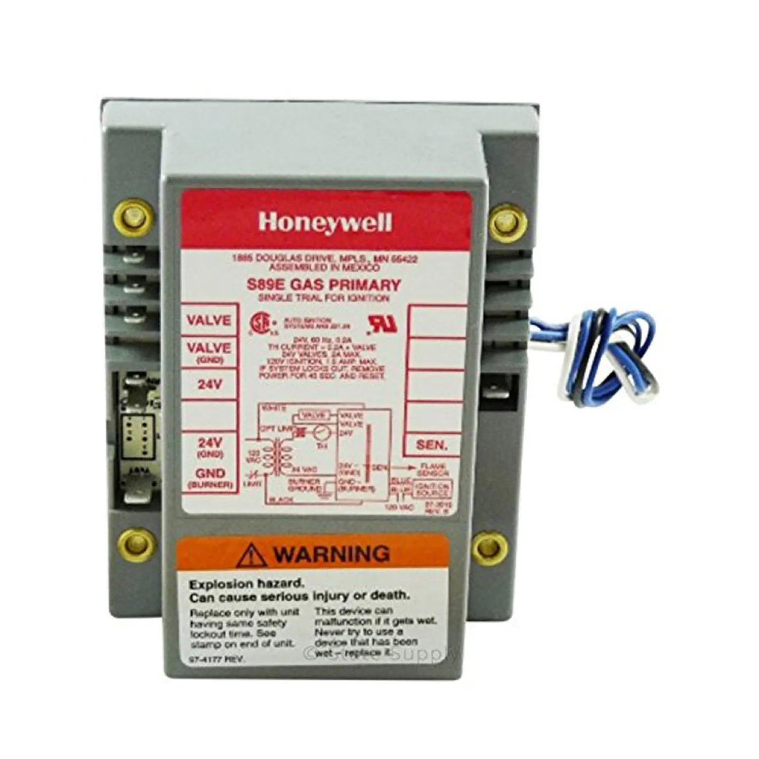 Honeywell S89E1058 Honeywell S89E1058 Two-Rod Direct Spark Ignition Control