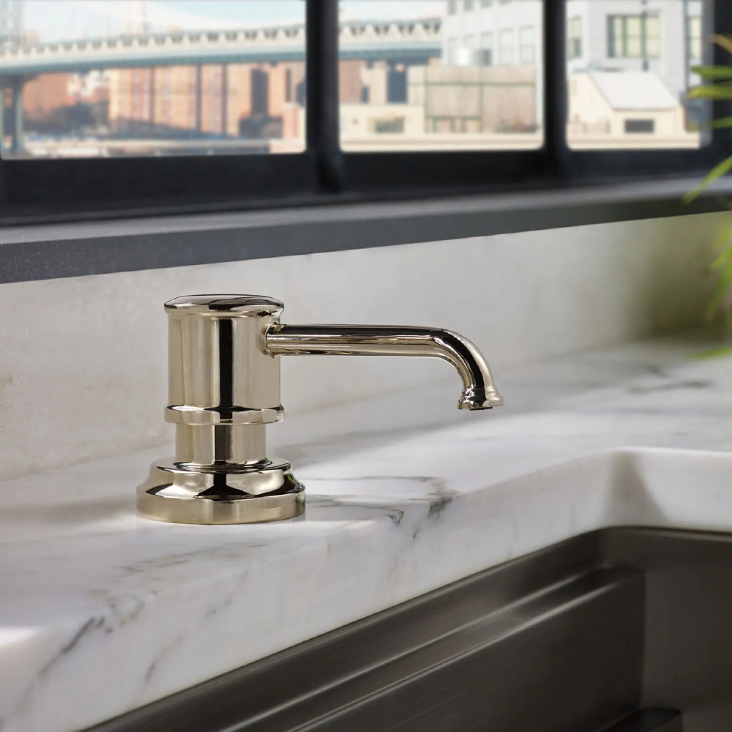 Brizo RP75675PN Brizo Artesso Soap/Lotion Dispenser, 13-ounce, Brilliance Polished Nickel - RP75675PN