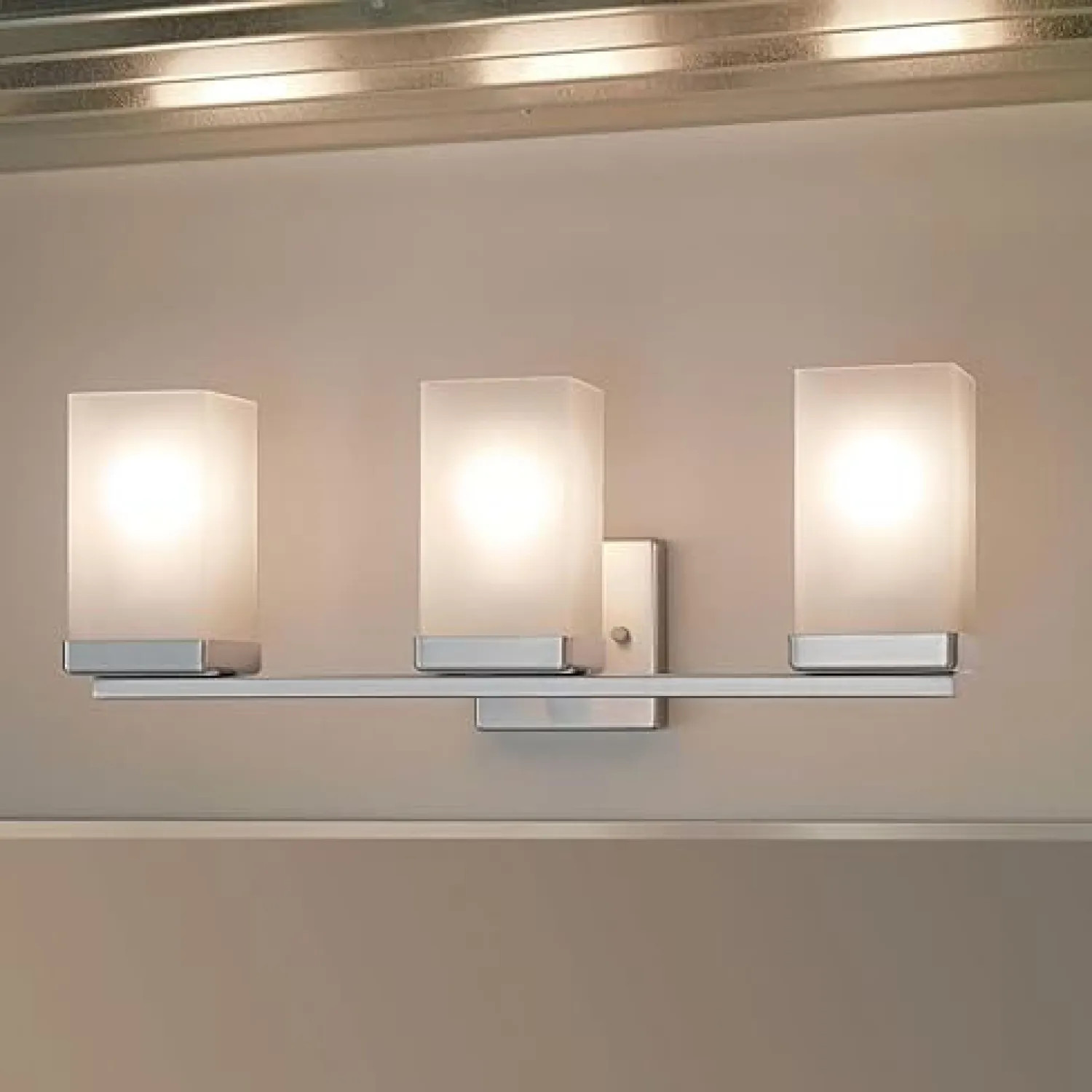 Moen YB8863BN Moen YB8863BN 90 Degree Three Globe Bath Light, Brushed Nickel