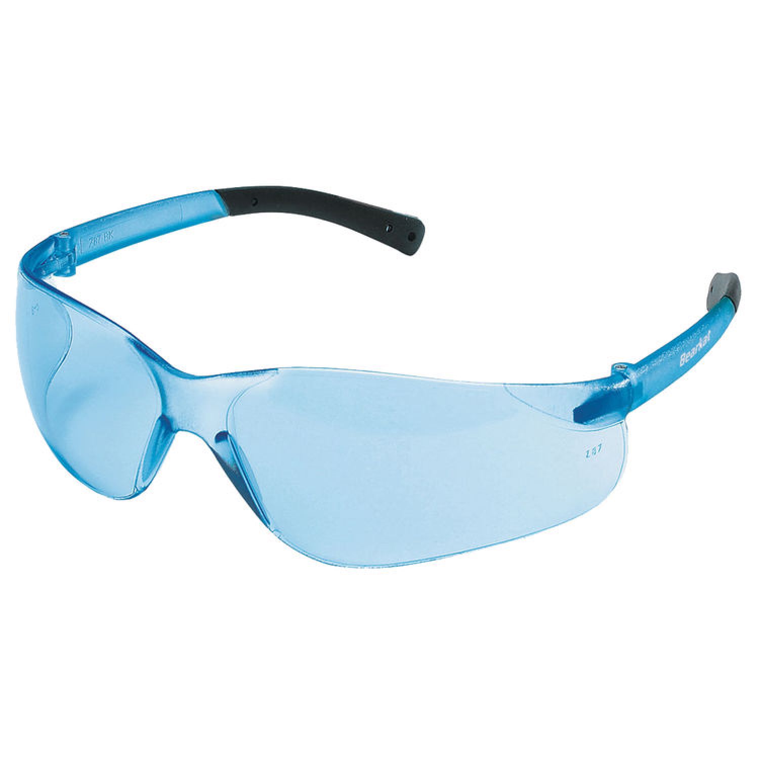 Jones Stephens G30004 Visio V20 Safety Glass, Blue Mirror Polycarbonate Lens, Black Plastic Frame