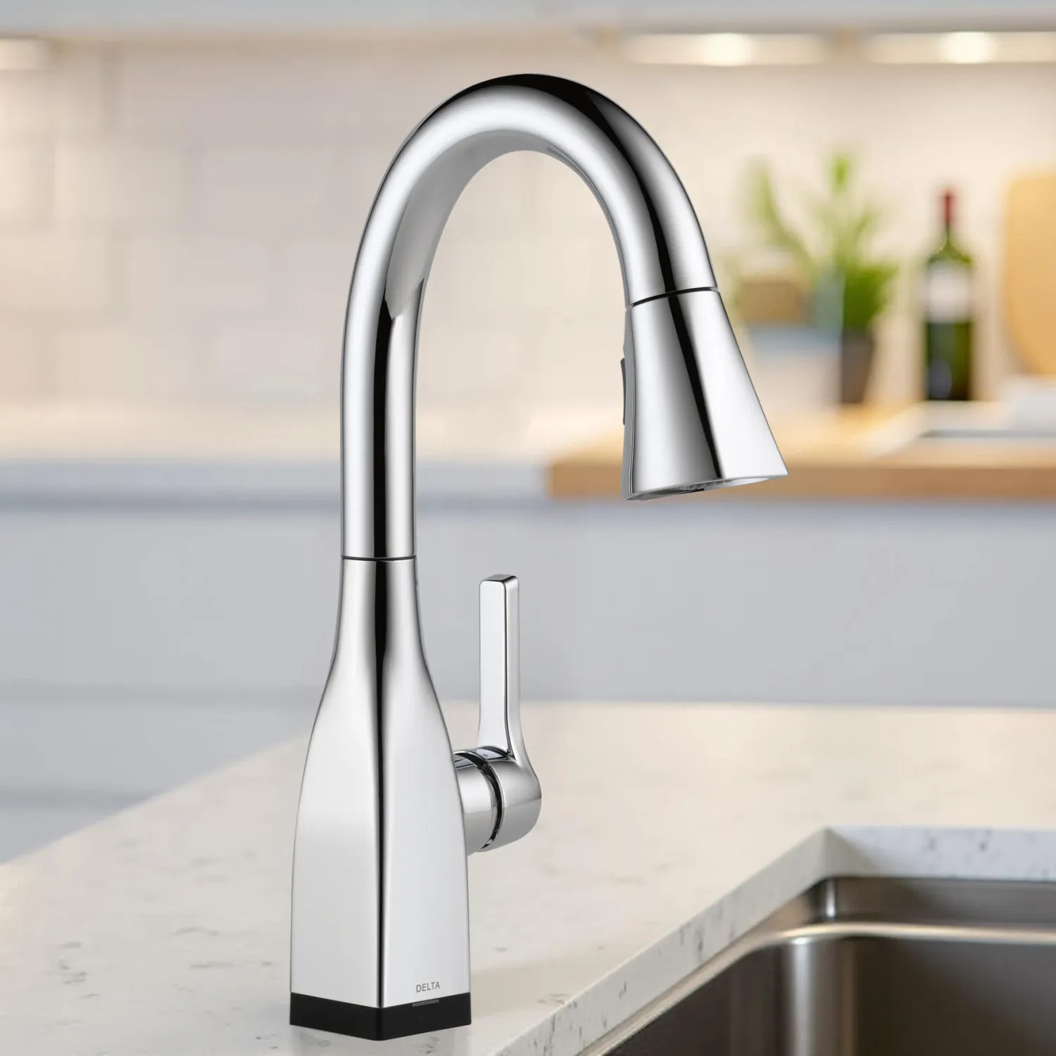 Delta 9983T-DST Delta Mateo Pull-Down Bar/Prep Faucet With Touch2O, Single Handle, DIAMOND Seal, MagnaTite, ADA, 1.8 GPM - Chrome - 9983T-DST