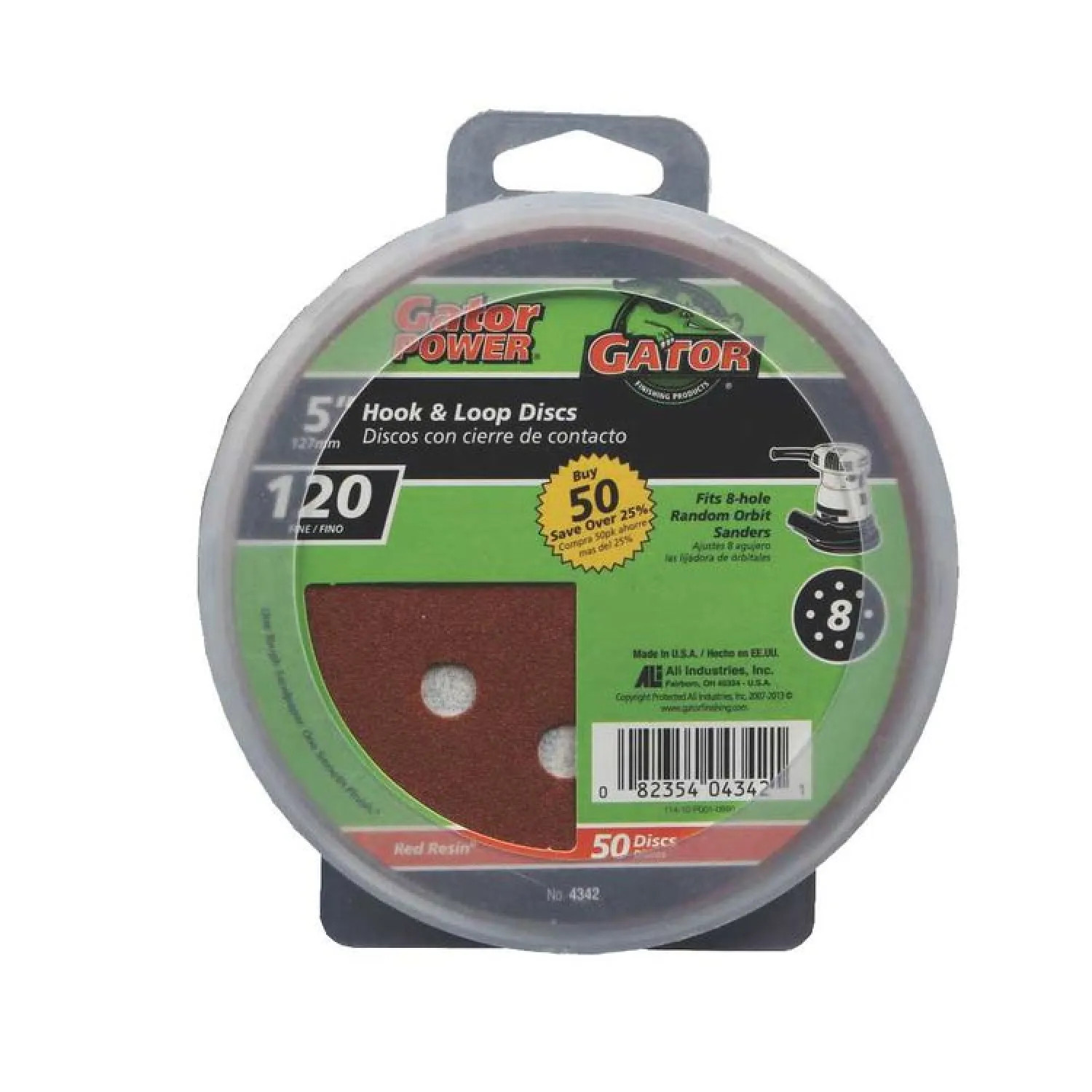 Gator 4342 Gator 4342 Sanding Disc, 5 in, 120 Grit