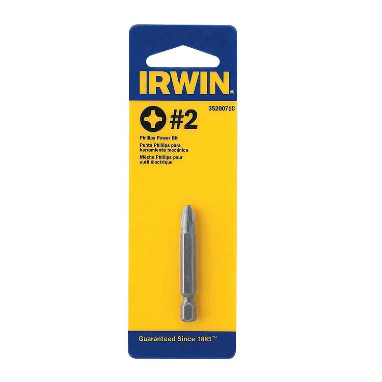 Irwin 3520671C Irwin 3520671C Power Bit, NO 2, Phillips/Slotted, 6 in OAL, High Grade S2 Tool Steel