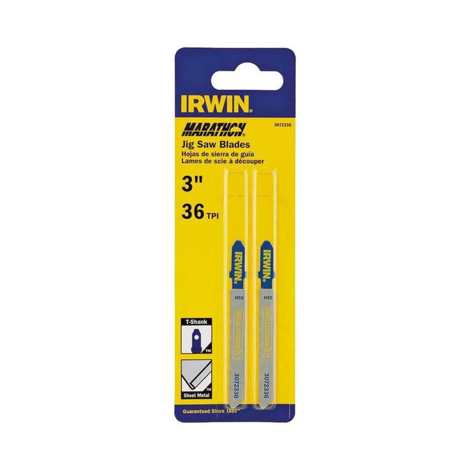 Irwin 3072336 Marathon 3072336 Linear Edge Jig Saw Blade, 3 in L, 36 TPI