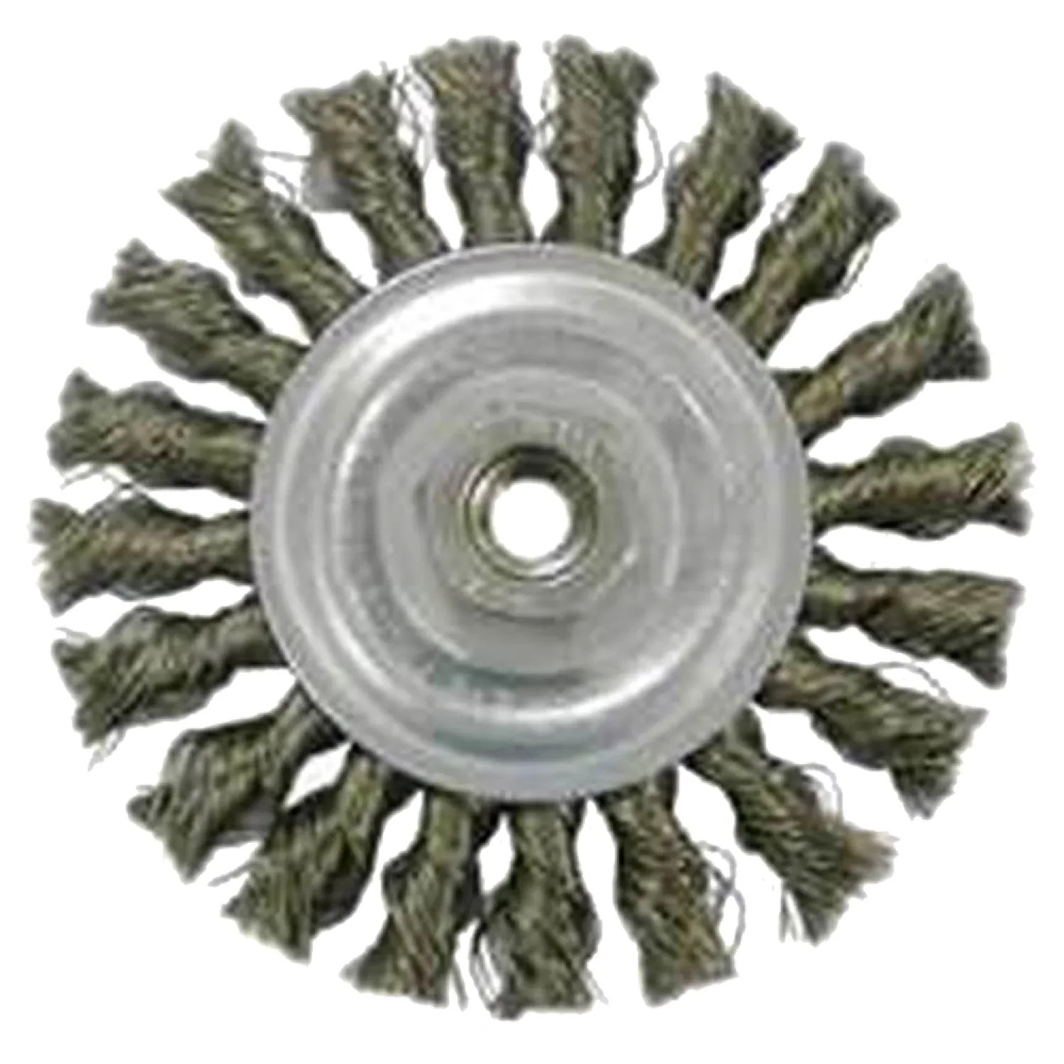 Weiler 36012 Weiler 36012 Stringer Bead Twist Knot Wire Wheel Brush, 4 in Dia