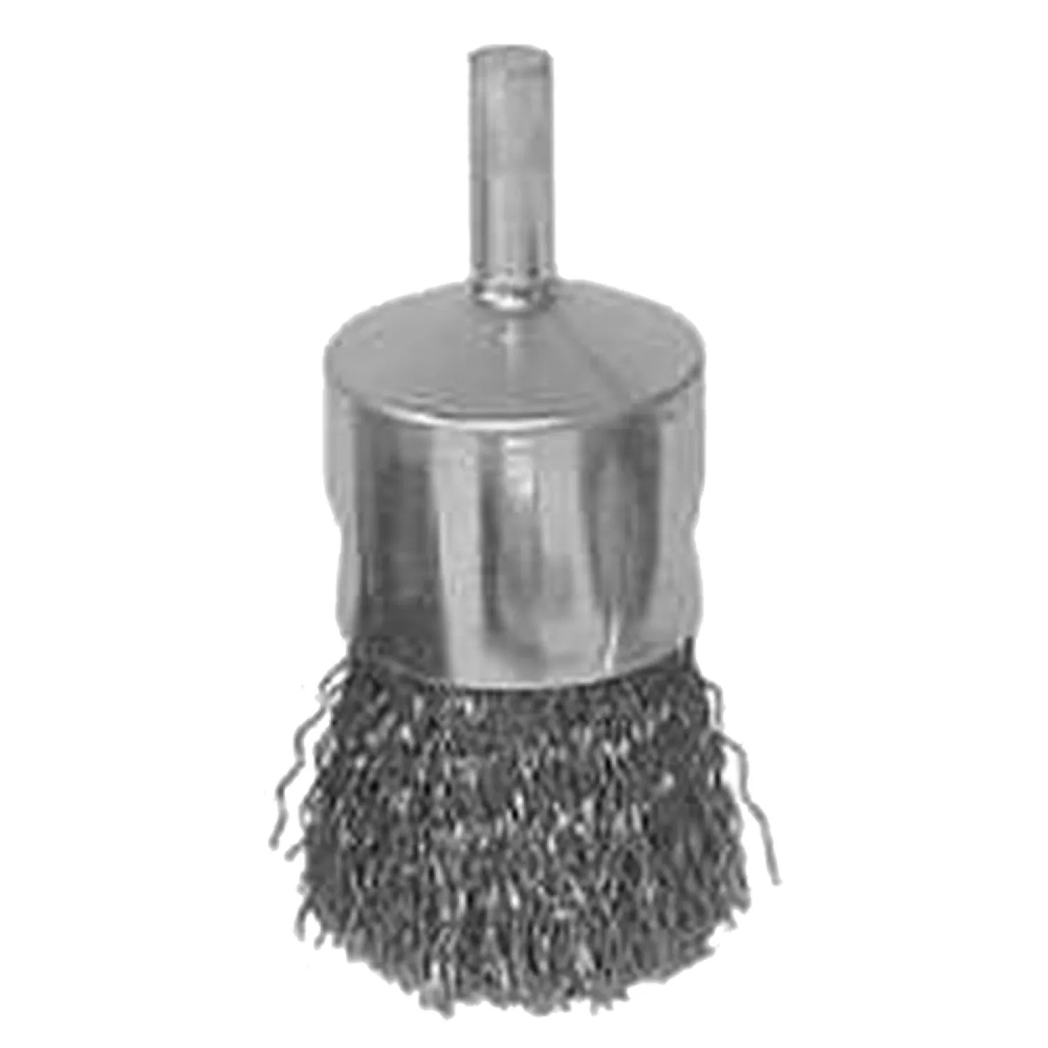 Weiler 36048 Weiler 36048 Coarse Grade Crimped Wire Wheel Brush, 1 in Dia, 0.014 in Wire, Carbon Steel