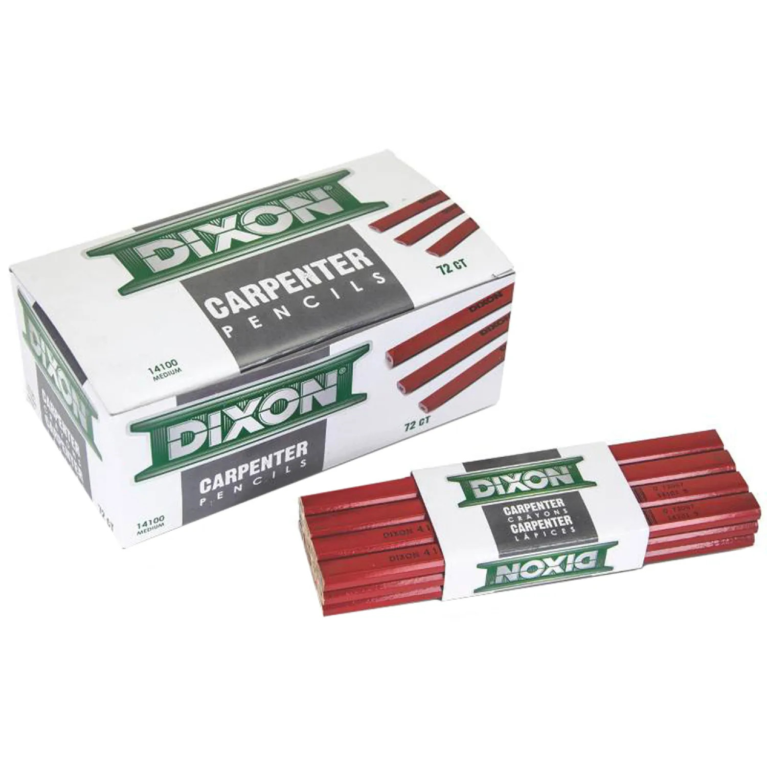 Dixon 14100 Dixon Ticonderoga 14100 Carpenter Pencil, Flat Barrel, Wood