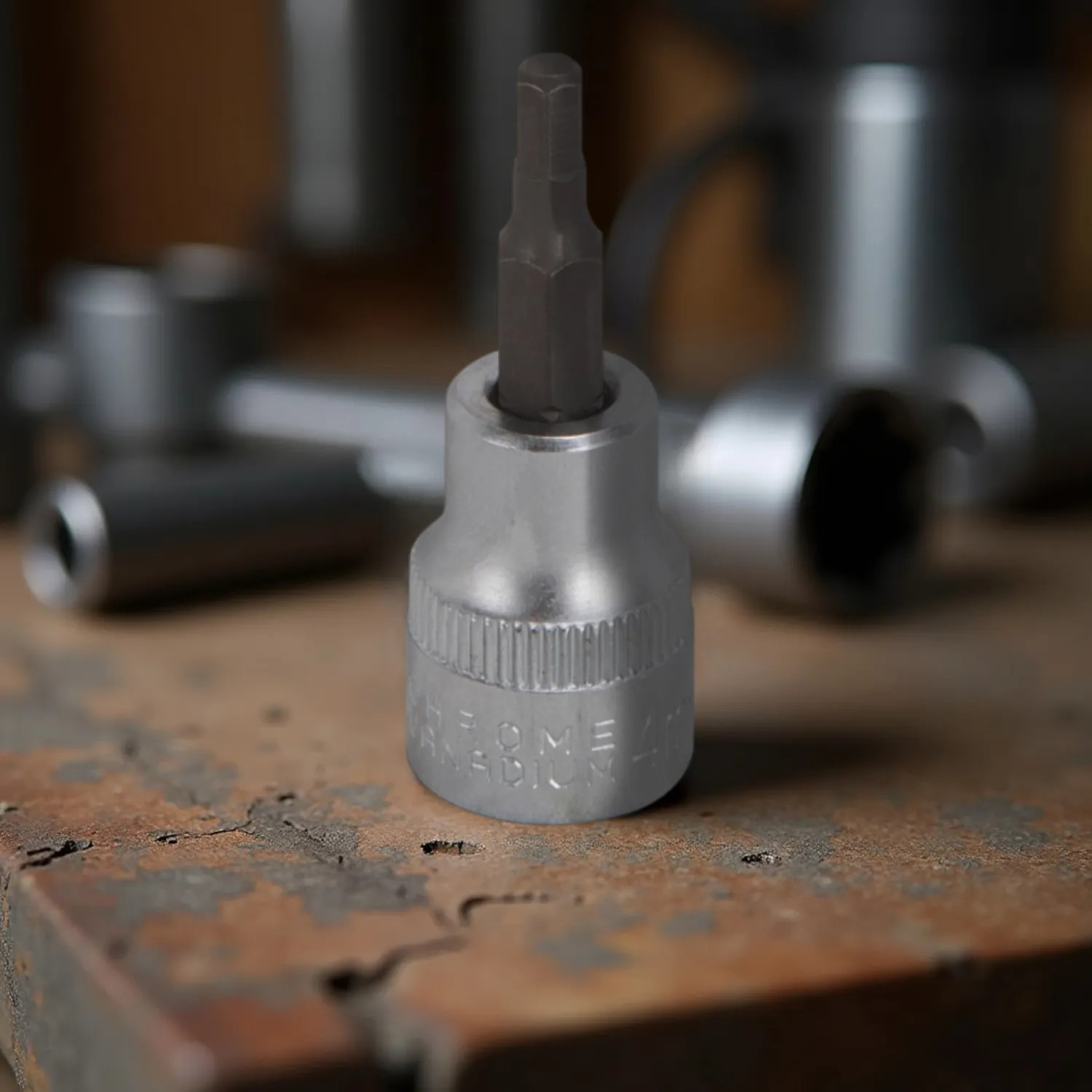 Vulcan 3506005120 Vulcan 4mm Hex Bit Socket with 3/8