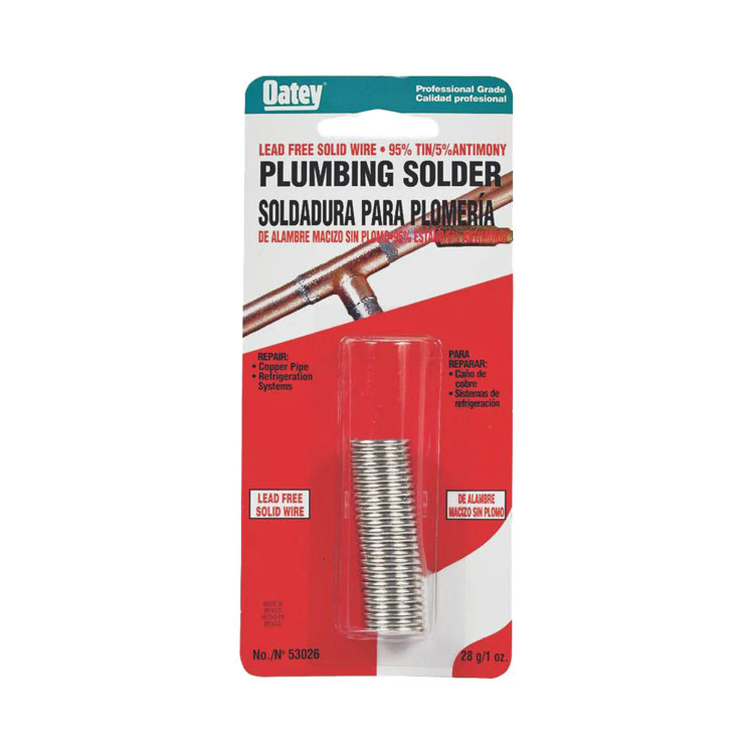 Oatey 53026 OATEY 53026 SOLDER WIRE 95/5 1OZ PLUMBING