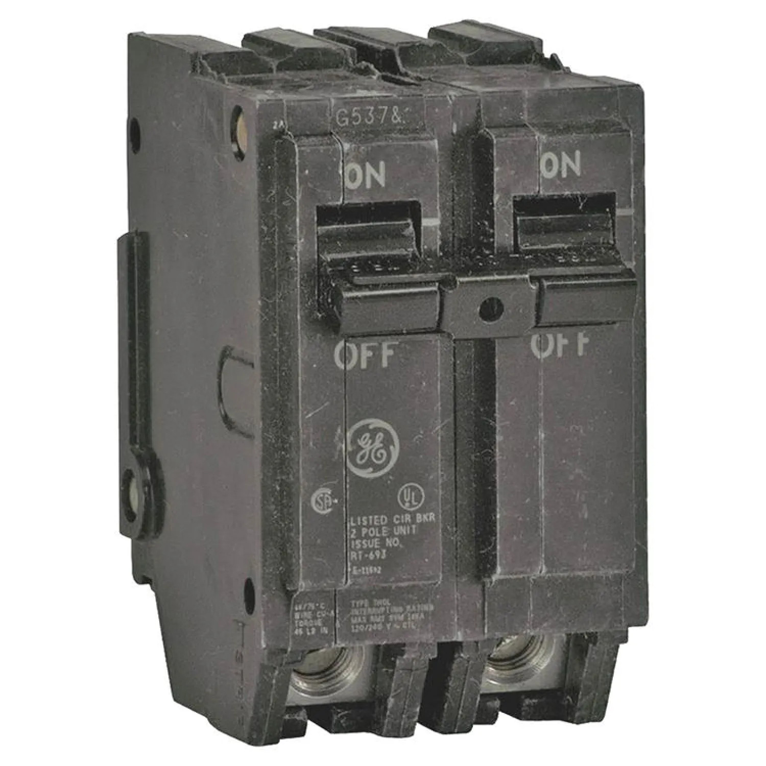 GE THQL2140 GE THQL2140 Type THQL Q-Line Standard Circuit Breaker, 120/240 VAC, 40 A, 2 P, 10 kA