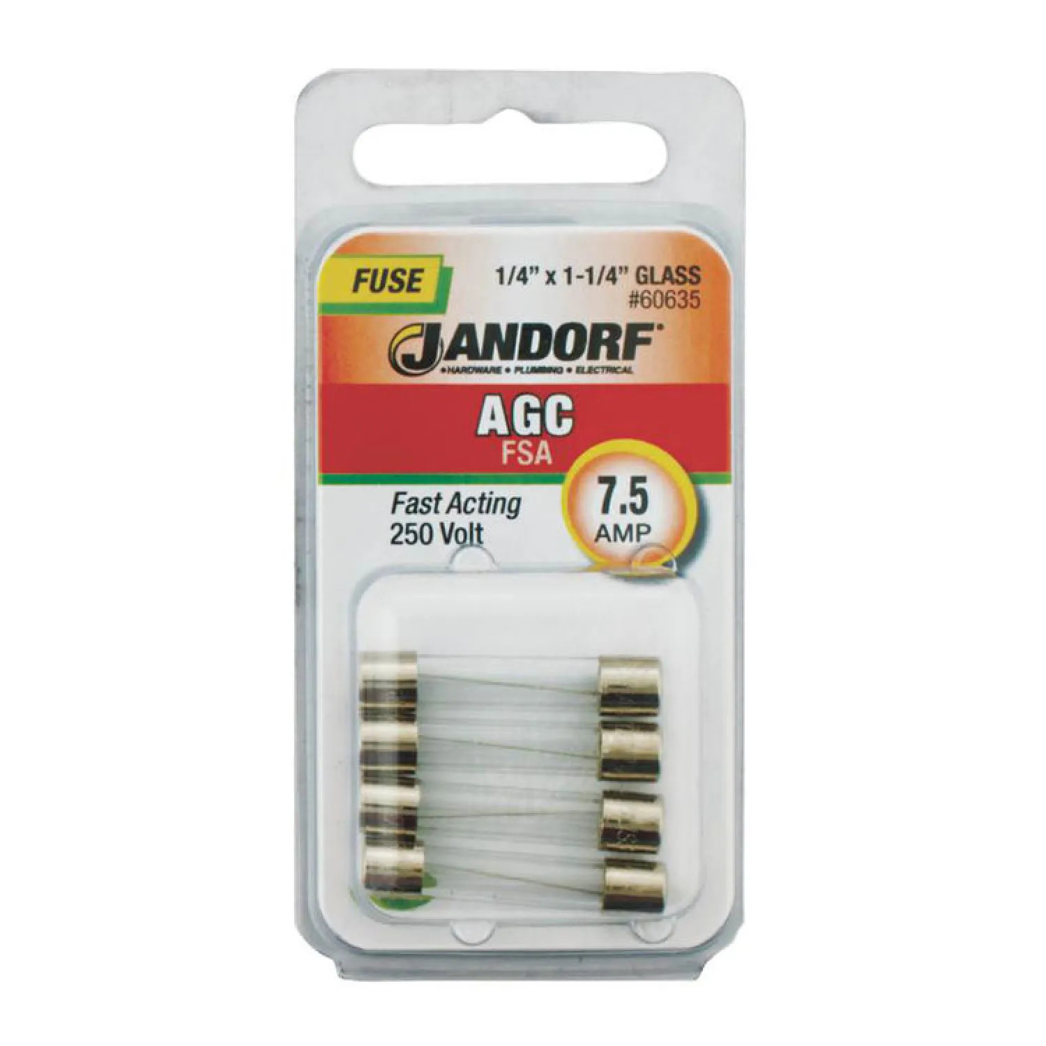 Bussmann 60635 AGC Cartridge Fast Acting Fuse - Less Indicator, 250 VAC ...