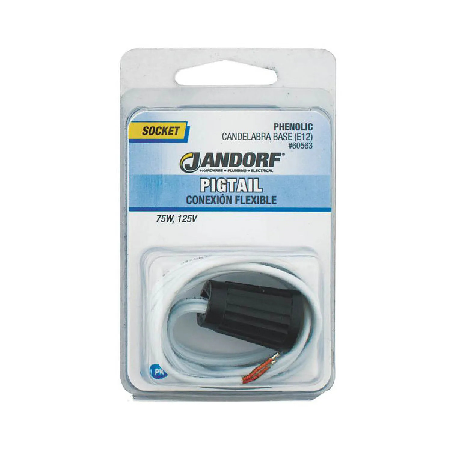 Jandorf 60563 Jandorf 60563 Lamp Socket, 75 W, Candelabra, Black, Plastic