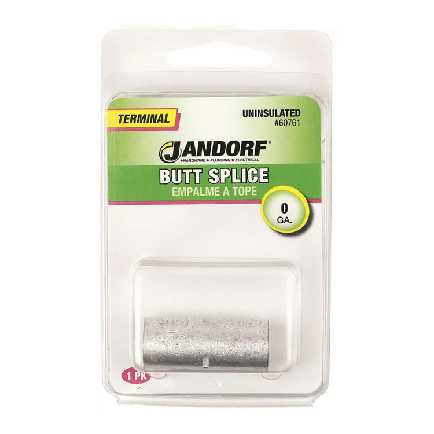 Jandorf 60761 Jandorf 60761 Butt Splice Terminal, Non-Insulated, Tin Plated Copper