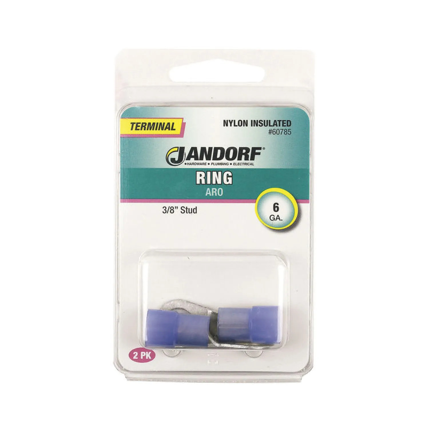 Jandorf 60785 Jandorf 60785 Ring Terminal, 6 AWG, Insulated, Blue