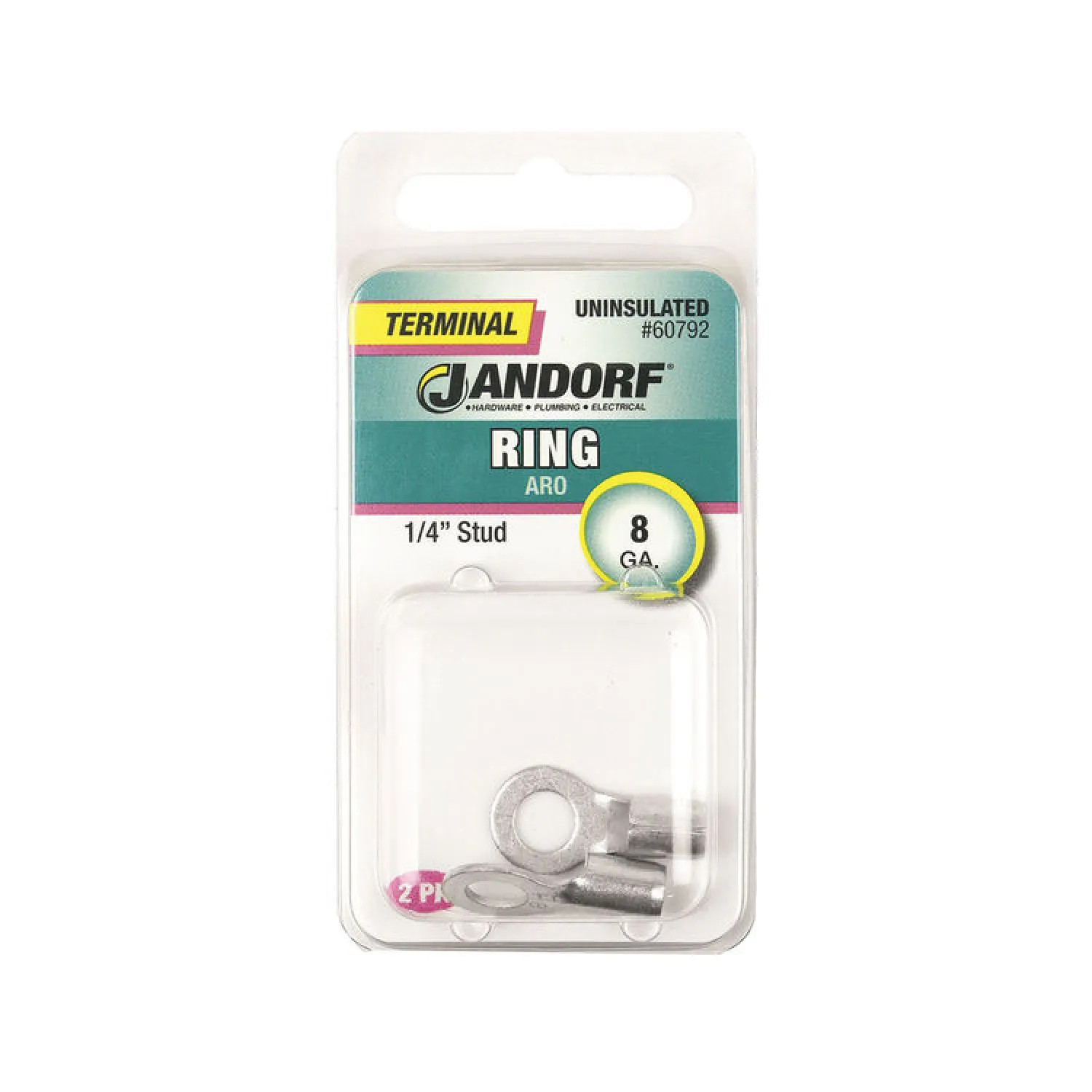 Jandorf 60792 Jandorf 60792 Ring Terminal, 8 AWG, Non-Insulated