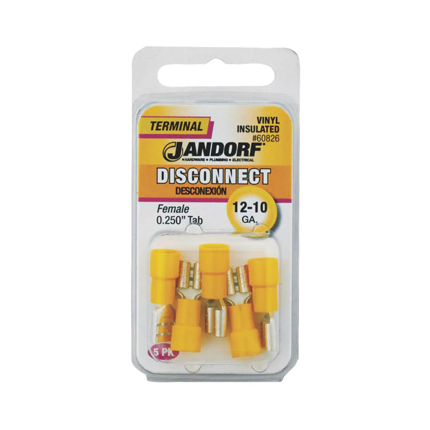 Jandorf 60826 Jandorf 60826 Disconnect Terminal, 12 - 10 AWG, Insulated, Tin Plated Copper