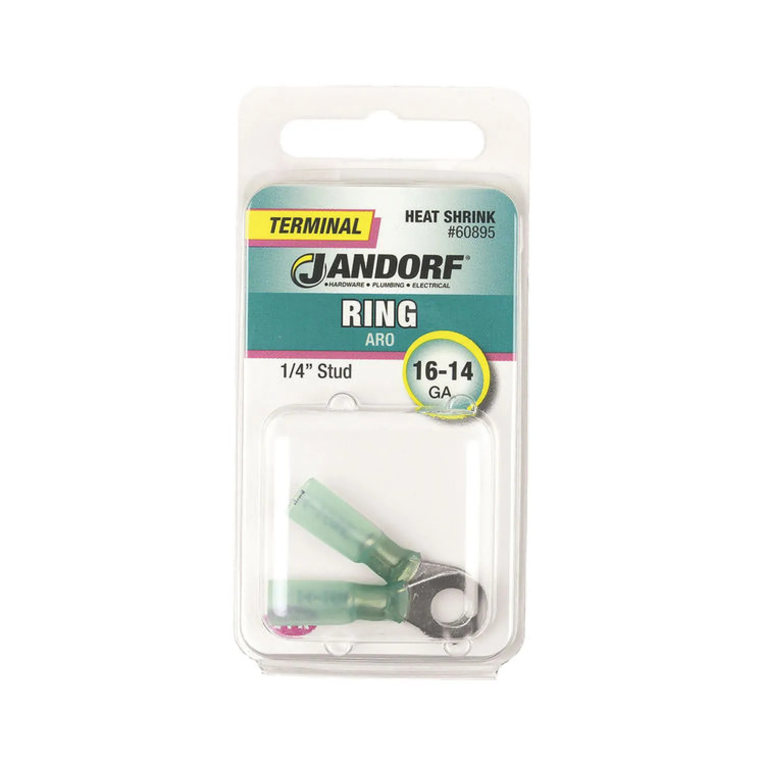 Jandorf 60895 Jandorf 60895 Heat Shrink Ring Terminal, 16 - 14 AWG, Green