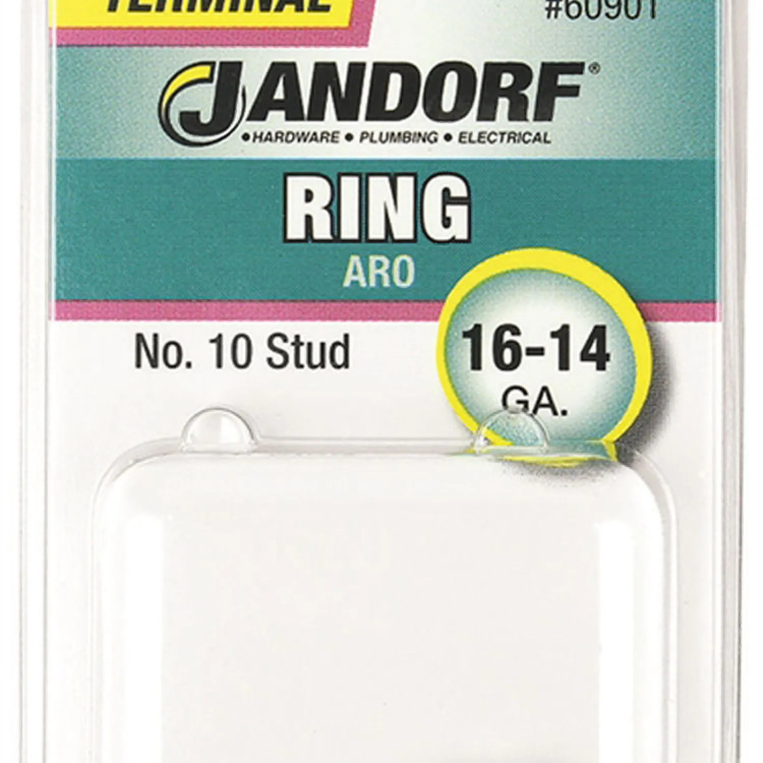 Jandorf 60901 Jandorf 60901 Ring Terminal, 16 - 14 AWG, Non-Insulated, Tin Plated Copper