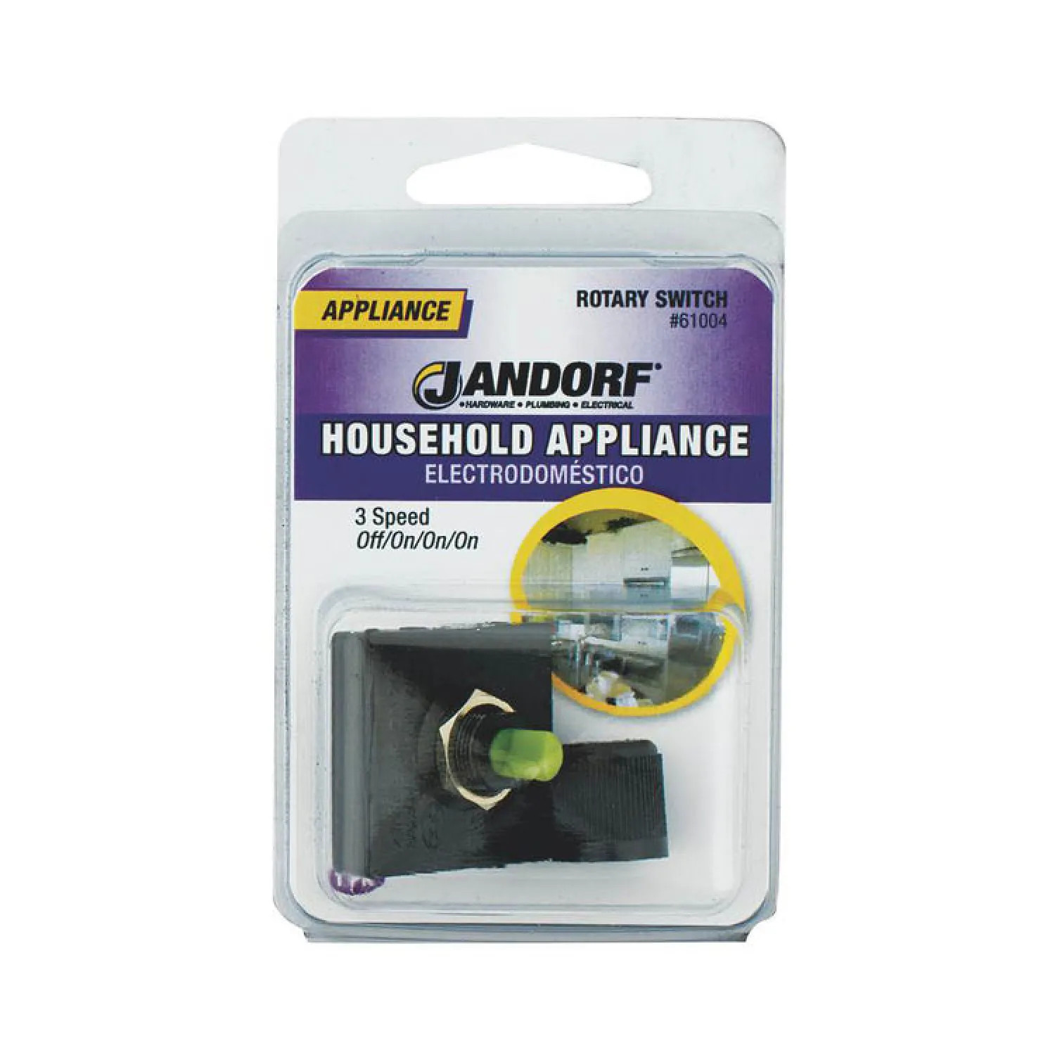 Jandorf 61004 Jandorf 61004 Rotary Switch, 125 V, 3 A, TPST, 3 P, 4-Push-In