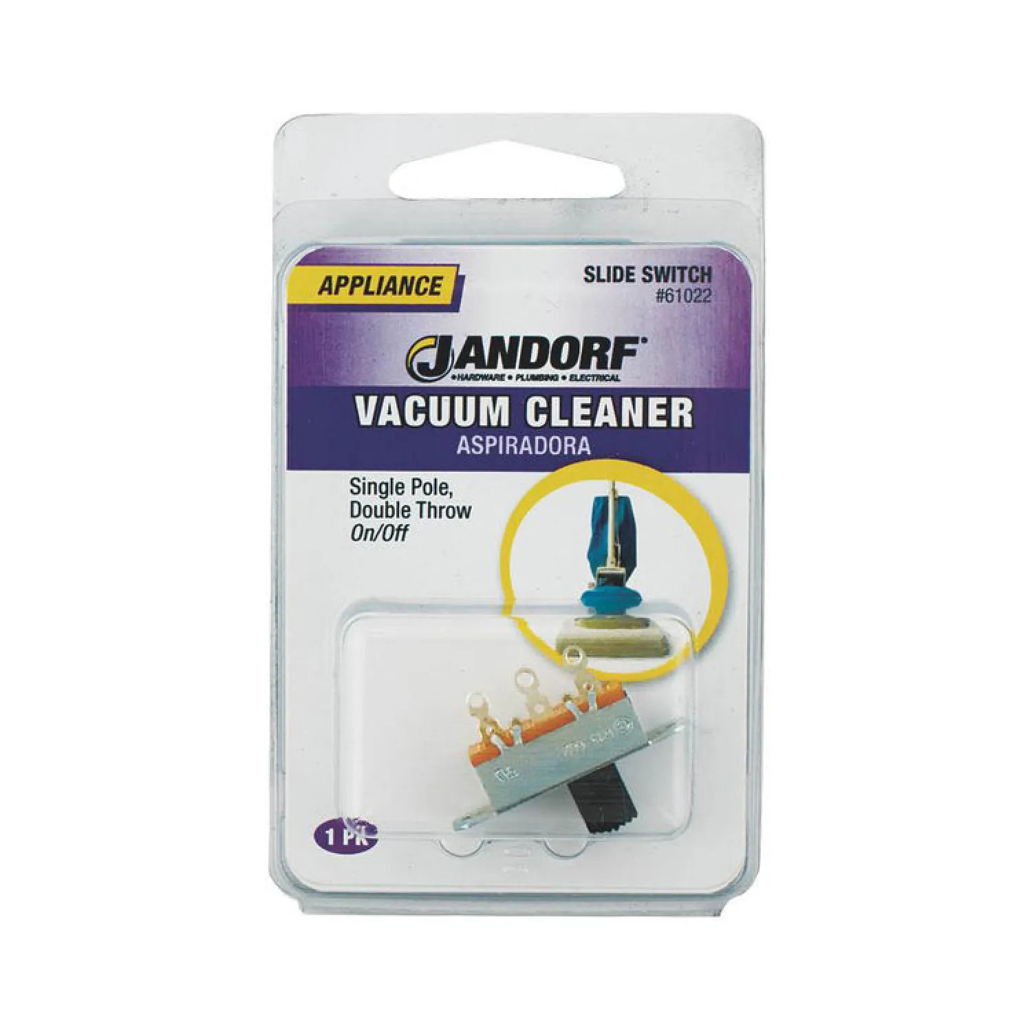 Jandorf 61022 Jandorf 61022 Slide Switch, Single Pole, Double Throw, On/Off, 3 Tab Terminals