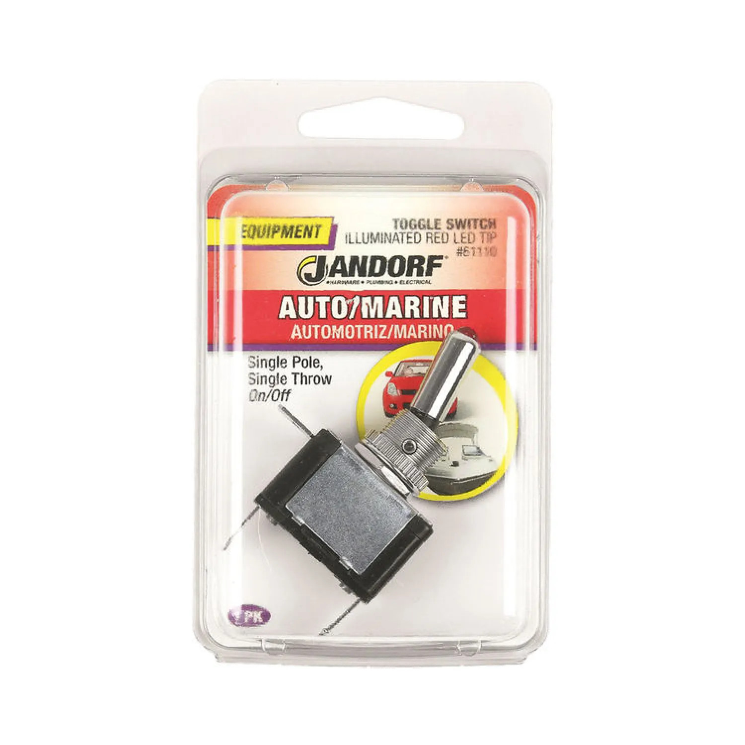 Jandorf 61110 Jandorf 61110 Single Circuit LED Toggle Switch, 12 V, 20 A, 1 P