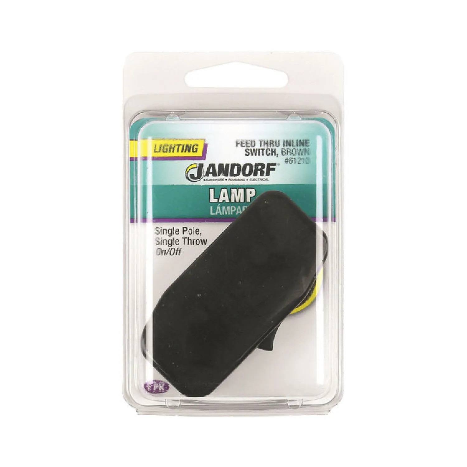 Jandorf 61210 Jandorf 61210 In-Line Switch, 125 V, 3 A, Brown